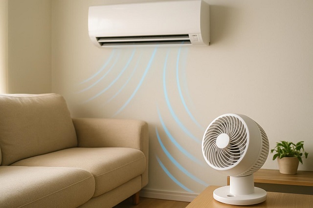 夏のエアコン空調とサーキュレーターの効率的な使い方で電気代節約！設定温度28度でも快適な裏ワザ