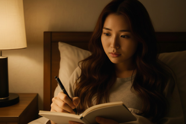 秋の夜長に考えすぎて眠れない…。不安やイライラを鎮める「ジャーナリング（書く瞑想）」の効果