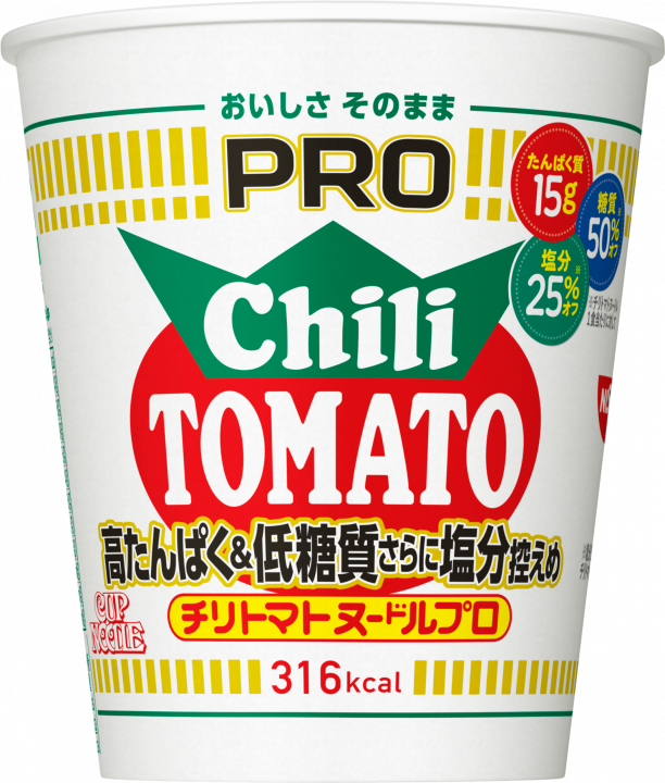 カップヌードルPRO プロ 高たんぱく&低糖質さらに塩分控えめ チリトマトヌードル