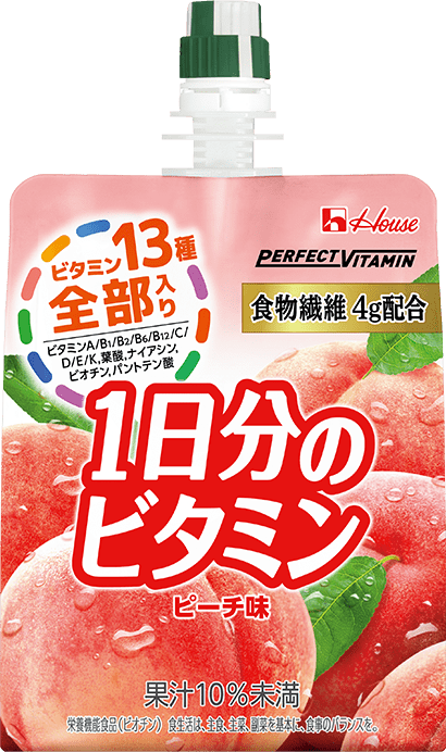 PERFECT VITAMIN 1日分のビタミンゼリー食物繊維 ピーチ味