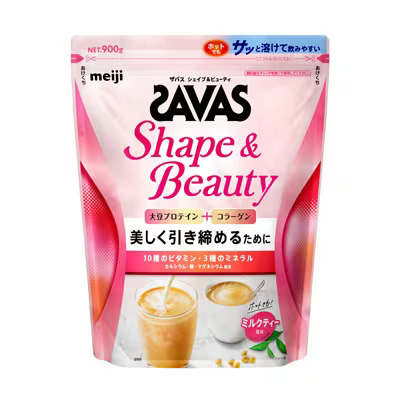 ザバス　SAVAS　シェイプ＆ビューティ ミルクティー風味 900g