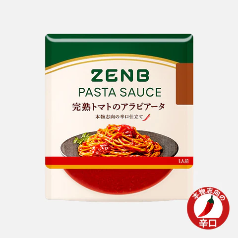 ゼンブパスタソース　ZENB PASTA SAUCE　完熟トマトのアラビアータ パスタソース / 低糖質パスタソース