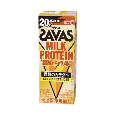 ザバス　SAVAS　MILK PROTEIN 脂肪0 キャラメル風味 200ml  ミルク プロテイン