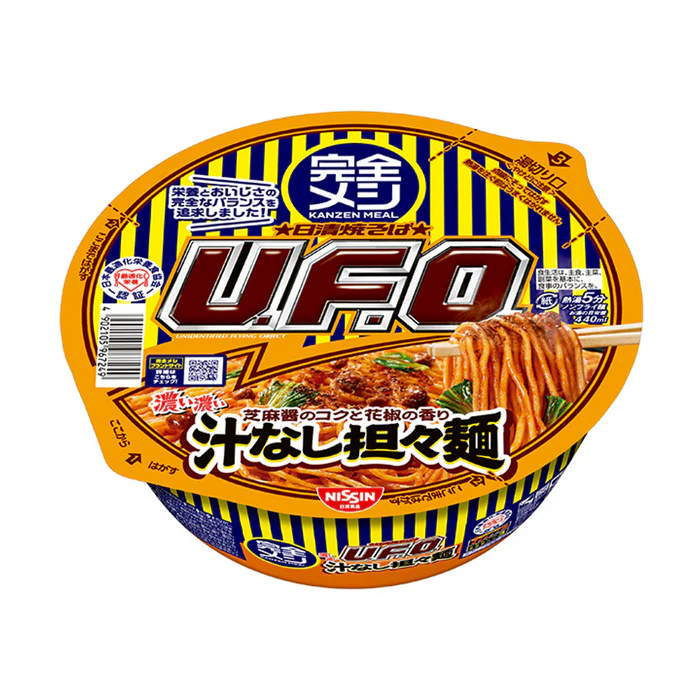 完全メシ 日清焼そばU.F.O. 濃い濃い汁なし担々麺