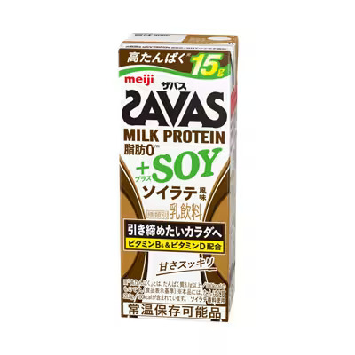 ザバス　SAVAS　MILK PROTEIN 脂肪0 ＋SOY ソイラテ風味 200ml ミルク プロテイン